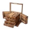 Caja de Joyería de Madera Maciza Gran Capacidad Madera Retro Estilo Chino Joyería Regalo de Boda Caja Práctica