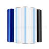 Película protectora de PE para pantalla acrílica brillante, antiarañazos, de plástico, para superficie de hardware, película protectora transparente de PE azul