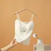 Camisola de seda de hielo con perlas para mujer, sin costuras, fresca, fina, transpirable, con copas en el pecho, adecuada para usar como prenda exterior, hermoso diseño en la espalda, capa base