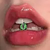 Anillo para la lengua con goteo de aceite de cuatro colores Acero inoxidable Joyería personalizada para la lengua Rosca externa Listo para enviar Joyería para piercing Venta al por mayor transfronteriza