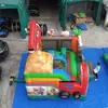 Castelo Inflável Tema Animais de Fazenda, Design Fofo, Tecnologia Anti-Colisão Bolsa Macia, Equipamento Interativo para Família