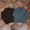 Suéter cárdigan con solapa para hombre Otoño/Invierno Marca de tendencia Ajuste limpio americano Sencillo Color sólido Versátil Chaqueta de punto