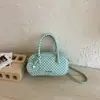 Bolso Boston Transfronterizo de Lujo Ligero, Fresco y Dulce, Bolso Cruzado Diario de Estilo Coreano, Color Bloqueado, Bolso de Hombro con Lunares para el Trabajo