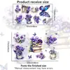 Adesivo Eletrostático de Vidro Xino Jdt-A566 Borboleta Roxa Floral Transfronteiriço para Decoração de Janela de Sala de Estar e Quarto em Estilo Retrô
