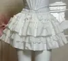 Saia Tutu de Renda Branca para Bolo para Mulheres, Saia Doce, Saia Evasê, Cintura Alta, Aparência Emagrecedora, Saia Anti-Exposição Estilo Ballet