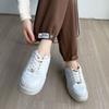 Calça de Moletom com Cordão Outono 2024 Feminina Perna Larga Calça de Moletom Estilo Coreano Fivela de Etiqueta Mais Fácil de Combinar Calça Harem Casual