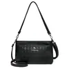 Bolsa de ombro transfronteiriça nova, moda feminina de meia-idade, temperamento versátil, couro macio, grande capacidade, bolsa transversal multicamadas, atacado