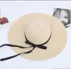 Chapéu de Palha de Aba Larga para Praia Proteção Solar de Verão Feito à Mão DIY Traje Criativo Corpo de Chapéu Liso Chapéu de Sol para Viagem Fábrica Atacado