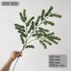 Planta Artificial Gigante de Pinheiro Verde Grama Verde Pinheiro Profundo Muda Arco Decoração Arranjo Floral Casamento Folha Fina Galho Longo Base com Galhos e Folhas