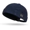 Chapéu de Veludo para Proprietário Transfronteiriço Chapéu de Outono e Inverno para Homens Estilo Japonês Cor Sólida Tendência Hip-Hop Chapéu Melão Nicho Simples Chapéu Tang