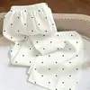 Vários pijamas de gatinho para mulheres no verão, feitos de algodão nuvem, conjunto de três peças fino de manga curta e calça comprida, roupa de casa doce e fofa para meninas
