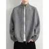 Jaqueta Cardigã, Suéter, Linha de Alto Padrão Masculina com Textura, Cor Sólida, Preguiçoso e Solto, Comércio Exterior Atacado Transfronteiriço