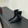 Botines Franceses de Punta Aguda Calzado para Mujer 2026 Otoño/Invierno Nueva Llegada Botas Martin de Piel Suave Tacón Grueso Versátiles Botas Chelsea Adelgazantes