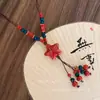 Nuevo collar de cerámica de estilo étnico chino con estrella de mar y concha para mujer, accesorio vintage largo para el cuello para verano, cadena para clavícula de playa