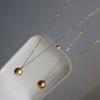 Plata de Ley S925 Imitación Perlas Doradas de Nanyang Color Maillard Perla de Shijia Importada Collar de una Sola Perla