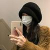 Sombrero de Pescador Estilo Japonés Versión Grande Boina Gorro de Pelo Tres en Uno Sombrero de Lana a Heattech y Mostrar Cara Circunferencia de Cabeza Grande Pequeña Gorro de Punto