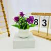 Nueva maceta cuadrada pequeña de 5 rosas, maceta, simulación, pastoral, flor falsa, decoración de mesa para sala de estar interior, accesorios