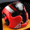 Protector de cabeza boxeo protección equipo protector totalmente cerrado adulto boxeo taekwondo engrosado combate Sanda protector facial niños