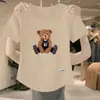 E-commerce Transfronteiriço Liberação Grande Marca Etiqueta Cortada Camiseta de Balcão Feminina Manga Curta Verão Tamanho Grande Solto Roupa de Mãe Cobertura da Barriga