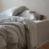 Juego de Ropa de Cama de Algodón Lino Tencel Estilo Vintage Nuevo 2026 - Sencillo, Suave, con Puntadas Ajustadas, Perfecto para un Ambiente Acogedor de Casa de Huéspedes