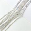 Cuentas redondas de cristal facetado de piedra natural de 2 mm, cuentas sueltas pequeñas de arroz, para pulseras, collares y pendientes, accesorios con cuentas.