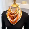 Bufanda Cuadrada Cálida Nueva y Elegante con Hebilla Magnética, Pañuelo Triangular de Seda, Bufanda de Algodón para Mujer, Bufanda Versátil para el Cuello para Primavera y Otoño, Elegante Bufanda para el Cuello