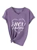 Enfermeira Nic Coração Amazon Atacado Comércio Exterior Transfronteiriço Feminino Confortável Casual Tamanho Plus Versátil Manga Curta