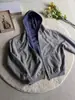 Cardigan Moletom Cinza Outono Americano com Capuz Masculino Manga Longa Cleanfit Jaqueta Dupla Face Pronta para Venda