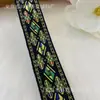 Cinta de jacquard bordada étnica de 2.0-2.7 cm con fondo negro, accesorios para el cabello, tocado, accesorios para ropa de actuación, bolsa de regalo