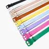 Cinturón Cuadrado de Hebilla Color Caramelo para Mujer, Simple y Versátil, Cinturón de Cintura para Jeans Estilo Ins, Cinturón para Vestido, En Stock Venta Directa