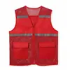 Colete Refletivo de Malha para Pesca de Verão com Texto Impresso para Limpeza, Entregador, Serviço de Recados, Entrega Meituan, Colete de Malha Respirável