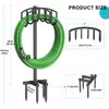 Estante para Manguera de Jardín, Soporte de Metal Desmontable para Manguera, Estante de Almacenamiento de Carrete de Manguera Independiente, Organizador de Manguera