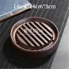 Soporte para Olla de Madera Maciza Ébano Almohadilla para Olla Almohadilla para Tetera Soporte para Tetera de Arena Púrpura Bandeja Accesorios para Juego de Té Mesa de Secado y Remojo Ceremonia del Té Venta al por Mayor