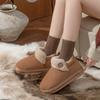 Pantuflas Cálidas de Algodón para el Hogar para Parejas, Pantuflas Antideslizantes de Suela Gruesa para Otoño e Invierno, Pantuflas Engrosadas de Algodón con Zapatos de Algodón Peludo
