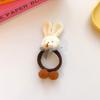 Bonita banda para el pelo de conejito de peluche, elegante cuerda para el pelo de una dulce celebridad de Internet, banda de goma japonesa sencilla, accesorios para el pelo con forma de bola