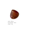 Anillo de Resina Marrón Manchado Maillard Europeo y Americano Anillo Personalizado Apilable para Dedo Índice Anillo Exagerado de Nicho Anillo