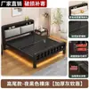 Cama com Estrutura de Ferro Extra Grossa Cama de Aço Carbono Montagem de Quarto de Aluguel Cama de Ferro Forjado Cama de Ferro Espessa para Dormitório Quarto Cama Simples Liquidação