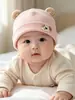 Gorro para bebé para primavera y otoño, adecuado para recién nacidos e infantes, protege la fontanela, diseño de osito, unisex, cubrecabezas estilo coreano