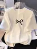 Camisetas Blancas de Algodón Puro de Manga Corta para Niños y Niñas, Verano Holgadas, Tops de Media Manga para Niños Talla Mediana y Grande, Marca de Moda, Venta Caliente Transfronteriza
