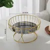 [Selección Premium] Cesta de Fruta de Hierro Forjado Estilo Ins Nórdico para Mesa de Café de Sala de Estar, Almacenamiento Simple y Creativo de Snacks para Uso Doméstico