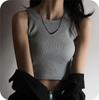 Camisola Pequeña para Mujer Verano Hilo Nuevo Deportivo Sin Mangas Fondo Ropa Interior y Exterior Anti-caminar Top en I Trendy