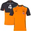 Transfronterizo 2025 F1 Racing Equipo Mclaren Nuevo Camiseta de Manga Corta con Estampado Digital 3D Corte Holgado