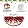 Saia de Árvore de Natal Transfronteiriça Novo Desenho Homem de Gengibre Impressão Digital Decorações de Natal Saia de Árvore Criativa Atacado