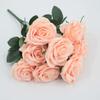 Ramo de rosas de simulación de comercio exterior, flores falsas, decoración del hogar, accesorios de fotografía, rosas, 10 rosas rojas