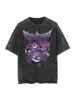Camiseta Anime Jujutsu Kaisen Lavagem Vintage Camiseta Gojo Sat