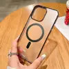 Funda de teléfono magnética con sensación de piel esmerilada para Apple 16promax color sólido 15 tendencia 13 personalidad 11 agujero grande 12