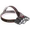 Linterna frontal USB superbrillante de luz fuerte 11 LED montada en la cabeza linterna portátil multifuncional para exteriores carga para correr de noche y ciclismo