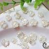 Concha de borboleta amarela em pó branco natural de 8-10 mm, concha esculpida à mão, flor de cinco pétalas, brincos de flor, acessórios para grampo de cabelo faça você mesmo