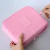 Bolsa de maquillaje personalizada para viaje con cuatro compartimentos, bolsa de almacenamiento multifuncional de gran capacidad para cuidado de la piel, bolsa de tocador portátil de mano