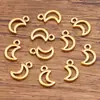 6 Colores 6*10mm Accesorios para Joyería DIY de Aleación Colgante de Luna Mini Hueco Encanto Natural Accesorios para Collares Pulseras
